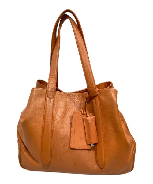 PELLE MORBIDA（ペッレモルビダ）PELLE MORBIDA (ペッレモルビダ) レザートートバッグ オレンジの古着・服飾アイテム
