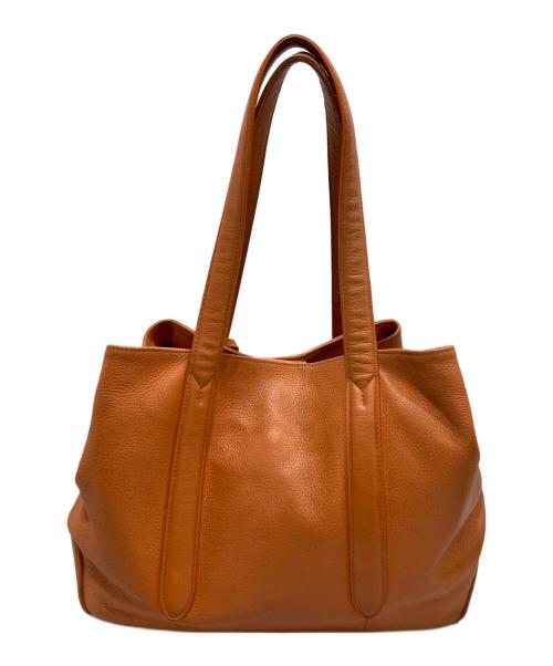 PELLE MORBIDA（ペッレモルビダ）PELLE MORBIDA (ペッレモルビダ) レザートートバッグ オレンジの古着・服飾アイテム