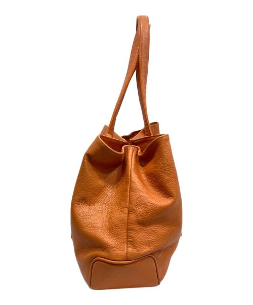 PELLE MORBIDA（ペッレモルビダ）PELLE MORBIDA (ペッレモルビダ) レザートートバッグ オレンジの古着・服飾アイテム