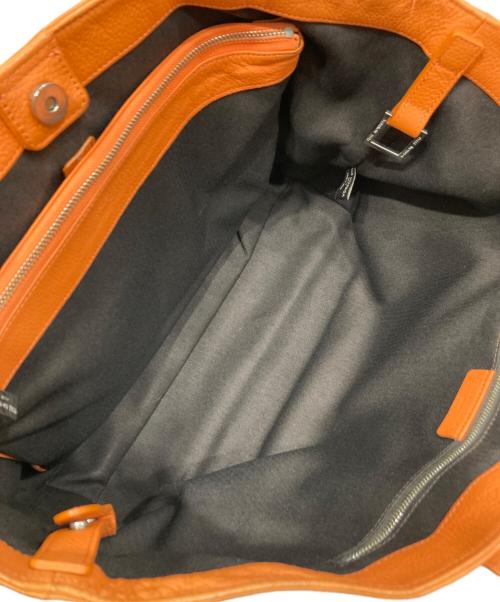 PELLE MORBIDA（ペッレモルビダ）PELLE MORBIDA (ペッレモルビダ) レザートートバッグ オレンジの古着・服飾アイテム