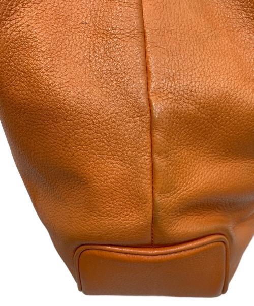 PELLE MORBIDA（ペッレモルビダ）PELLE MORBIDA (ペッレモルビダ) レザートートバッグ オレンジの古着・服飾アイテム