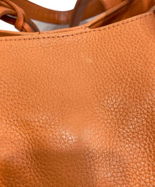 PELLE MORBIDA（ペッレモルビダ）PELLE MORBIDA (ペッレモルビダ) レザートートバッグ オレンジの古着・服飾アイテム