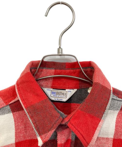 FIVE BROTHER（ファイブブラザー）FIVE BROTHER (ファイブブラザー) チェックネルシャツ レッド サイズ:SIZE Lの古着・服飾アイテム