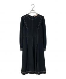 TORY BURCH（トリーバーチ）の古着「ステッチワンピース」｜ブラック