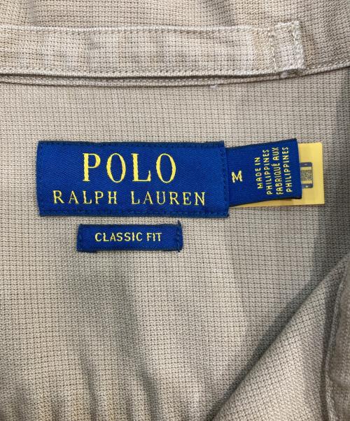 POLO RALPH LAUREN（ポロ・ラルフローレン）POLO RALPH LAUREN (ポロ・ラルフローレン) Dobby Utility Overshirt/ドビー・ユーティリティ・オーバーシャツ ベージュ サイズ:SIZE Mの古着・服飾アイテム