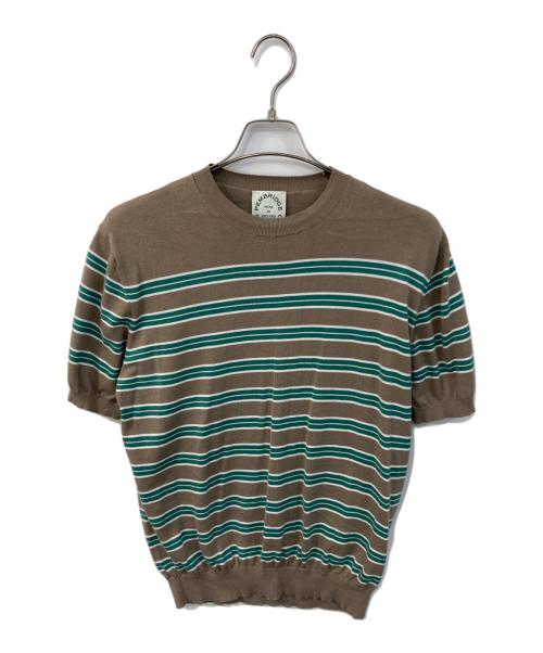PEMBRIDGE SHEPHERD（ペンブリッジ シェパード）PEMBRIDGE SHEPHERD (ペンブリッジ シェパード) ボーダーニットTシャツ ブラウン サイズ:SIZE Lの古着・服飾アイテム
