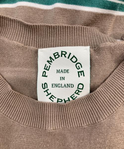 PEMBRIDGE SHEPHERD（ペンブリッジ シェパード）PEMBRIDGE SHEPHERD (ペンブリッジ シェパード) ボーダーニットTシャツ ブラウン サイズ:SIZE Lの古着・服飾アイテム