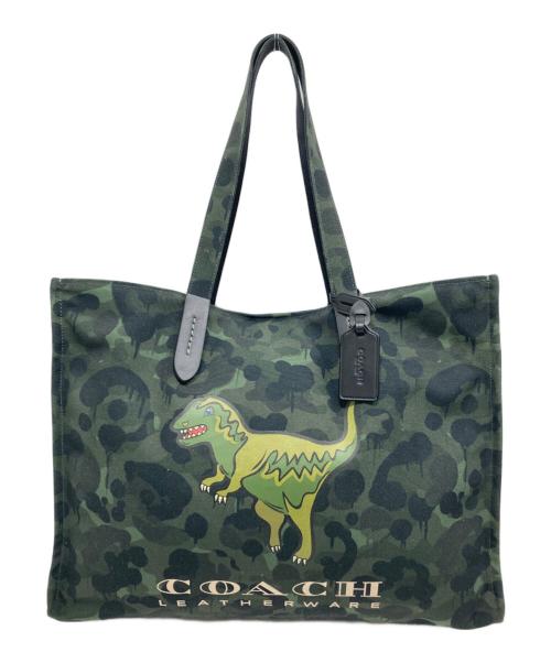 COACH（コーチ）COACH (コーチ) トート・カモ プリント アンド レキシー グリーンの古着・服飾アイテム