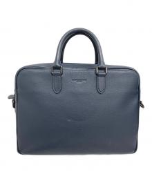COACH（コーチ）の古着「Gotham Leather Briefcase/ゴッサム・レザー・ブリーフケース」｜ネイビー