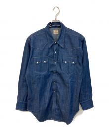 LEVI'S VINTAGE CLOTHING（リーバイス ビンテージ クロージング）の古着「SHORT HORN WESTERN SHIRT/ショート・ホーン・ウエスタン・シャツ」｜インディゴ