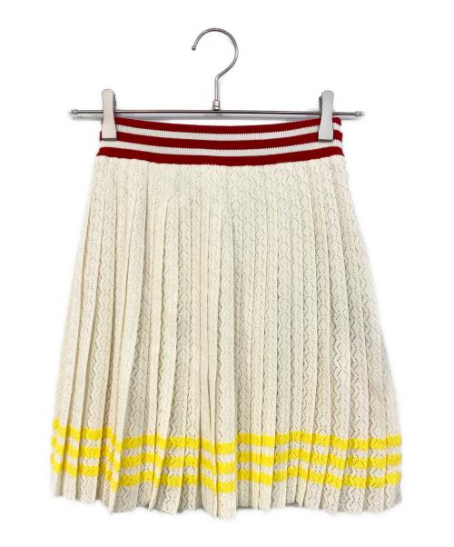 GUCCI（グッチ）GUCCI (グッチ) adidas (アディダス) プリーツスカート アイボリー サイズ:SIZE XS 未使用品の古着・服飾アイテム