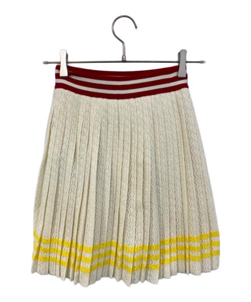 GUCCI（グッチ）GUCCI (グッチ) adidas (アディダス) プリーツスカート アイボリー サイズ:SIZE XS 未使用品の古着・服飾アイテム
