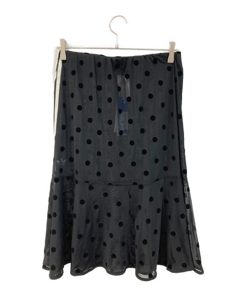 adidas（アディダス）adidas (アディダス) シアー 水玉模様スカート ブラック サイズ:SIZE 2XL 未使用品の古着・服飾アイテム