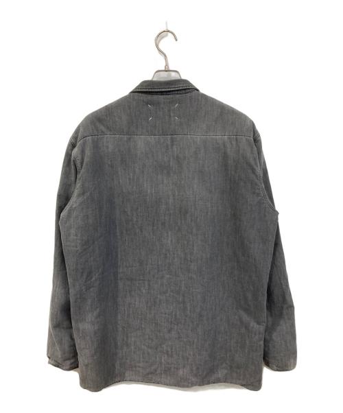 Maison Margiela（メゾンマルジェラ）Maison Margiela (メゾンマルジェラ) オーバーサイズデニム中綿シャツジャケット グレー サイズ:SIZE 40の古着・服飾アイテム