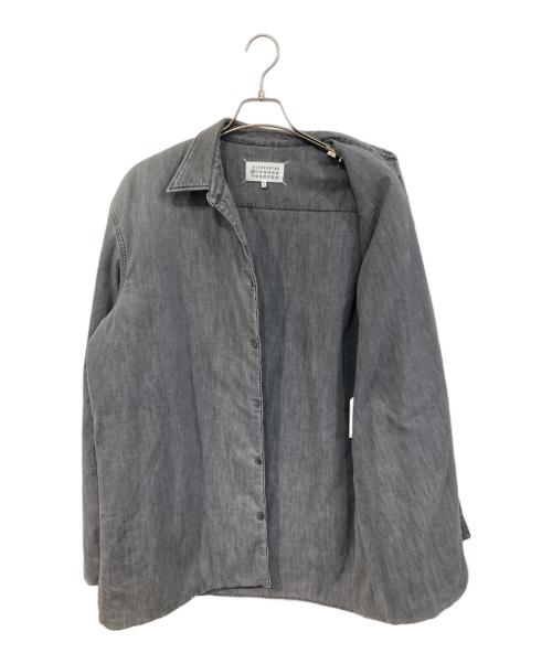 Maison Margiela（メゾンマルジェラ）Maison Margiela (メゾンマルジェラ) オーバーサイズデニム中綿シャツジャケット グレー サイズ:SIZE 40の古着・服飾アイテム