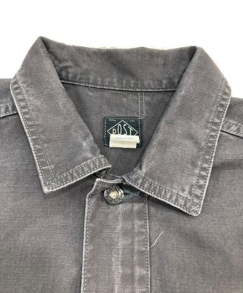 POST O'ALLS（ポストオーバーオールズ）POST O'ALLS (ポストオーバーオールズ) ファティーグシャツ グレー サイズ:SIZE Lの古着・服飾アイテム