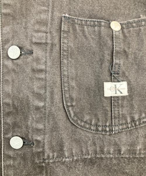 Calvin Klein Jeans（カルバンクラインジーンズ）Calvin Klein Jeans (カルバンクラインジーンズ) デニムカバーオール ブラック サイズ:SIZE Lの古着・服飾アイテム