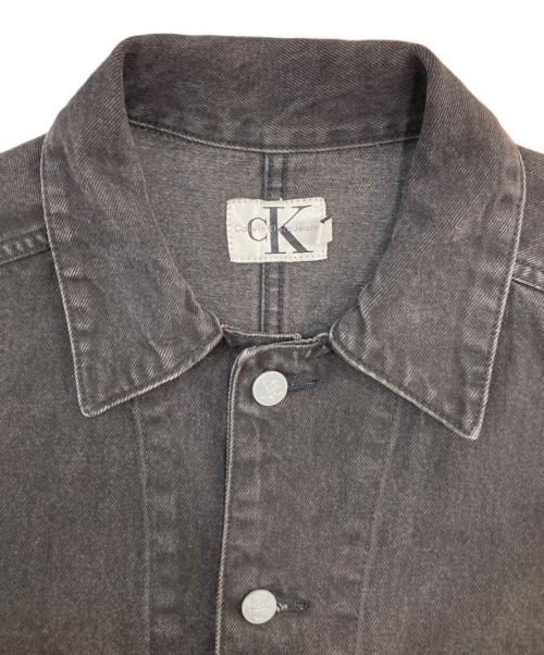 Calvin Klein Jeans（カルバンクラインジーンズ）Calvin Klein Jeans (カルバンクラインジーンズ) デニムカバーオール ブラック サイズ:SIZE Lの古着・服飾アイテム