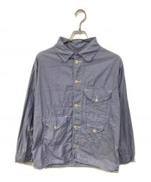 POST O'ALLS（ポストオーバーオールズ）の古着「シャツジャケット」｜ブルー×ホワイト
