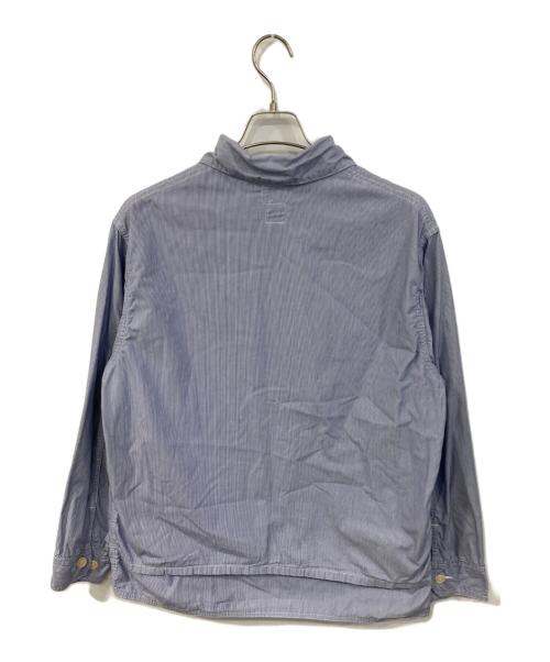 POST O'ALLS（ポストオーバーオールズ）POST O'ALLS (ポストオーバーオールズ) シャツジャケット ブルー×ホワイト サイズ:SIZE Lの古着・服飾アイテム