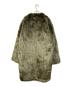 ALMOSTBLACK (オールモストブラック) NO COLLER RIVER FUR COAT グリーン サイズ:FREE　：17000円