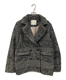 HER LIP TO（ハーリップトゥ）の古着「Hemingway Check Tweed Jacket/ヘミングウェイ チェック ツイード ジャケット」｜ブラック