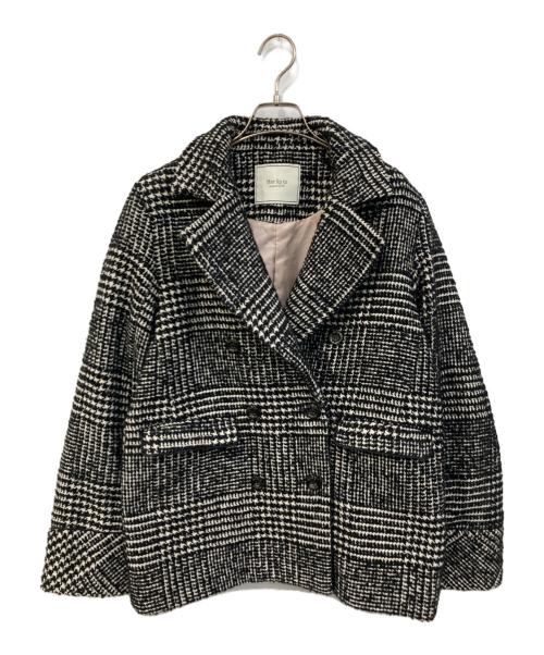 HER LIP TO（ハーリップトゥ）Her lip to (ハーリップトゥ) Hemingway Check Tweed Jacket/ヘミングウェイ チェック ツイード ジャケット ブラック サイズ:SIZE Mの古着・服飾アイテム