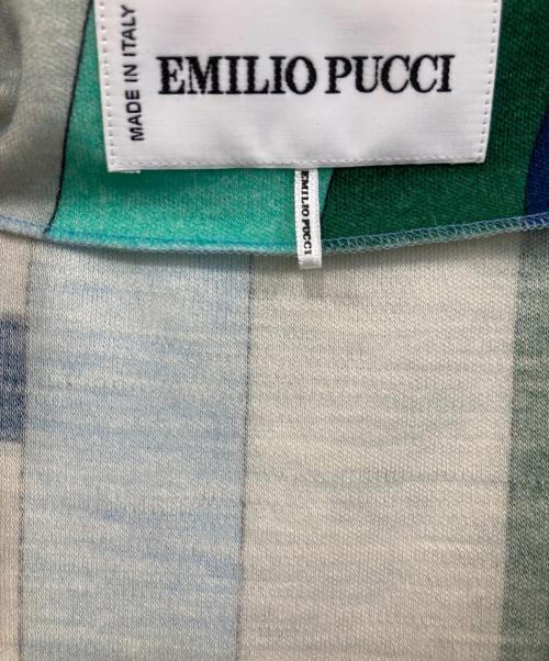 Emilio Pucci（エミリオ プッチ）Emilio Pucci (エミリオ プッチ) カシュクールワンピース グリーン サイズ:SIZE 34の古着・服飾アイテム