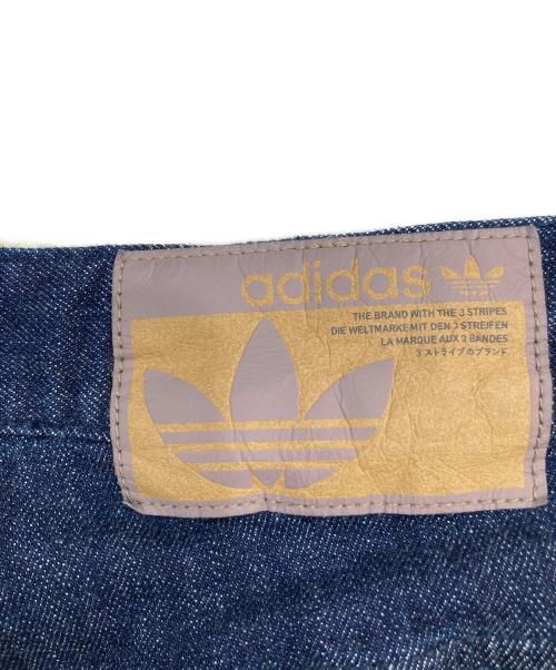 adidas Originals（アディダスオリジナル）adidas Originals (アディダスオリジナル) デニム プリーツ ワイドレッグ パンツ インディゴ サイズ:ｗ29の古着・服飾アイテム