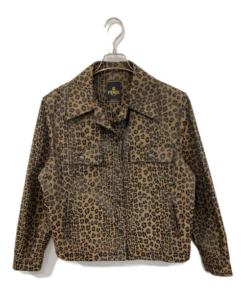 FENDI（フェンディ）FENDI (フェンディ) レオパード柄ジャケット ブラウン サイズ:SIZE 28の古着・服飾アイテム