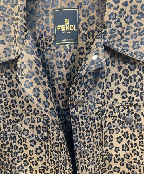 FENDI（フェンディ）FENDI (フェンディ) レオパード柄ジャケット ブラウン サイズ:SIZE 28の古着・服飾アイテム