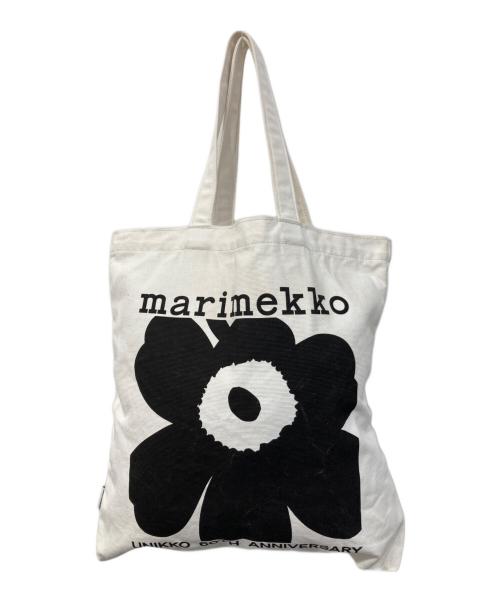 marimekko（マリメッコ）marimekko (マリメッコ) UNIKKO 60TH ANNIVERSARY トート/ウニッコ シックスティース アニバーサリー トート ホワイトの古着・服飾アイテム