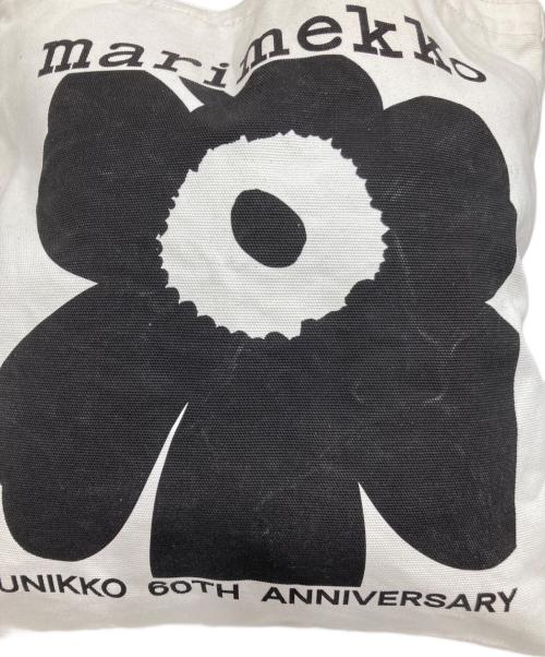 marimekko（マリメッコ）marimekko (マリメッコ) UNIKKO 60TH ANNIVERSARY トート/ウニッコ シックスティース アニバーサリー トート ホワイトの古着・服飾アイテム