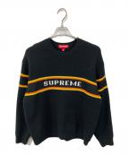 SUPREMEシュプリーム）の古着「Chest Stripe Sweater」｜ブラック