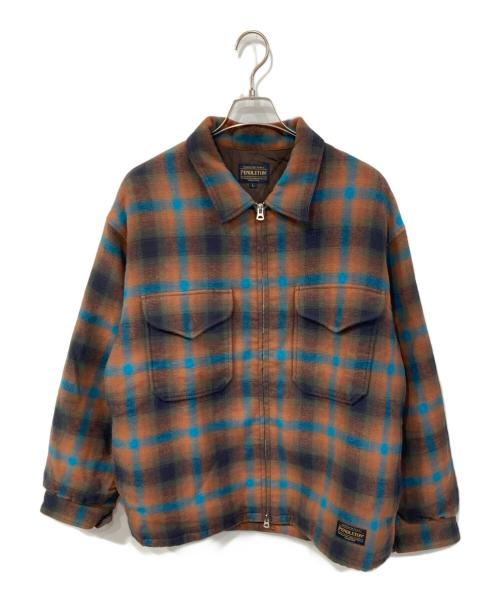PENDLETON（ペンドルトン）PENDLETON (ペンドルトン) niko and (ニコアンド) 中綿ブルゾン ブラウン サイズ:SIZE Lの古着・服飾アイテム