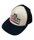 Hysteric Glamourヒステリックグラマー）の古着「Unlimited Mesh Cap/アンリミテッドメッシュキャップ」｜ブラック×ホワイト