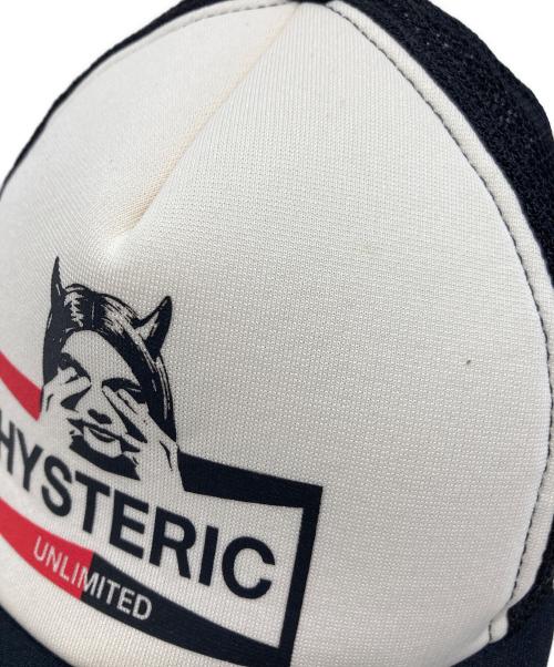 Hysteric Glamour（ヒステリックグラマー）Hysteric Glamour (ヒステリックグラマー) Unlimited Mesh Cap/アンリミテッドメッシュキャップ ブラック×ホワイトの古着・服飾アイテム