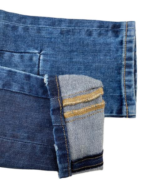 DIESEL（ディーゼル）DIESEL (ディーゼル) パッチワークスキニーデニムパンツ インディゴ サイズ:SIZE 71cm (W28)の古着・服飾アイテム