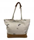 mina perhonenミナ ペルホネン）の古着「Calzone Bag/カルツォーネ バッグ」｜ブラウン×ベージュ
