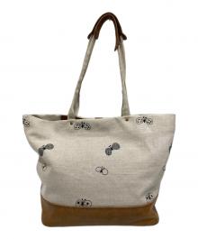 mina perhonen（ミナ ペルホネン）の古着「Calzone Bag/カルツォーネ バッグ」｜ブラウン×ベージュ