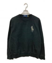 POLO RALPH LAUREN（ポロ・ラルフローレン）の古着「ビッグポニースウェット」｜ブラック