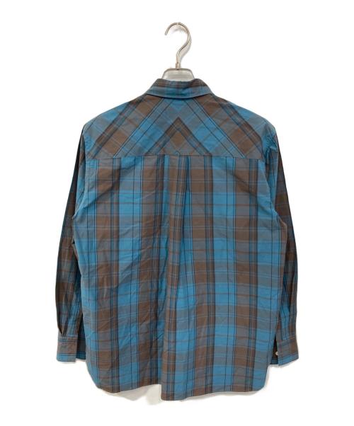 :colon（コロン）:colon (コロン) Pocket Check Shirt/ポケットチェックシャツ ブルー サイズ:不明の古着・服飾アイテム