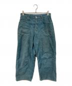 SUGARHILLシュガーヒル）の古着「CORDUROY DOUBLE KNEE DENIM PANTS/コーデュロイ ダブル ニー デニム パンツ」｜ブルー
