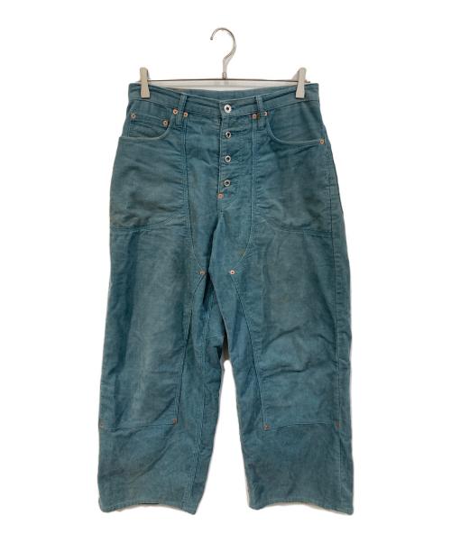 SUGARHILL（シュガーヒル）SUGARHILL (シュガーヒル) CORDUROY DOUBLE KNEE DENIM PANTS/コーデュロイ ダブル ニー デニム パンツ ブルー サイズ:SIZE 81cm (W32)の古着・服飾アイテム