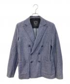 T-JACKET By TONELLOティージャケット バイ トネッロ）の古着「サマーニットジャガードダブルテーラードジャケット」｜グレー