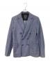 T-JACKET By TONELLO（ティージャケット バイ トネッロ）の古着「サマーニットジャガードダブルテーラードジャケット」｜グレー