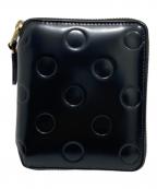 COMME des GARCONSコムデギャルソン）の古着「ポルカドットエンボスウォレット」｜ブラック