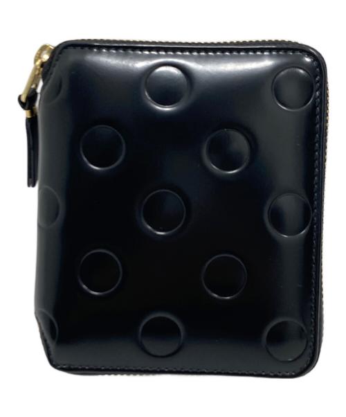 COMME des GARCONS（コムデギャルソン）COMME des GARCONS (コムデギャルソン) ポルカドットエンボスウォレット ブラックの古着・服飾アイテム