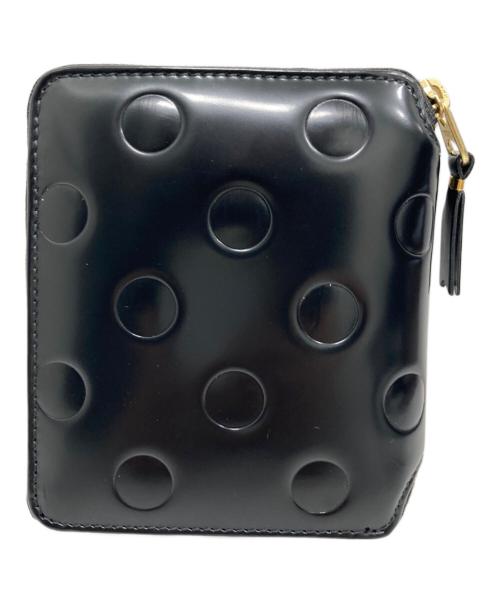 COMME des GARCONS（コムデギャルソン）COMME des GARCONS (コムデギャルソン) ポルカドットエンボスウォレット ブラックの古着・服飾アイテム