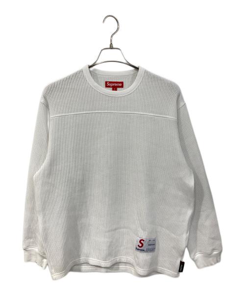 SUPREME（シュプリーム）SUPREME (シュプリーム) Polartec Mesh L/S Football Top　ポーラテックメッシュ　ロングスリーブ　フットボールトップ ホワイト サイズ:SIZE Mの古着・服飾アイテム